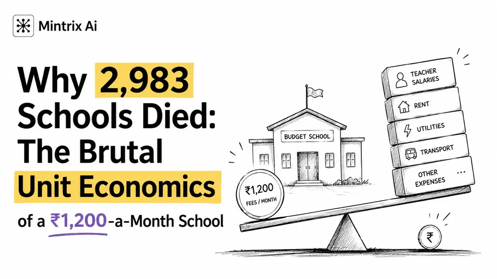 Why 2,983 Schools Died: The Brutal Unit Economics of a ₹1,200-a-Month School